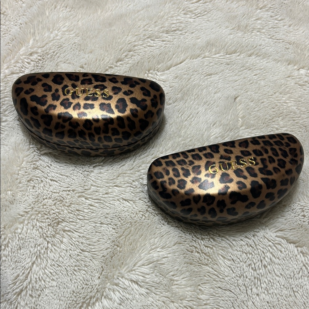 Guess Brown Leopard Print Sunglasses Cases